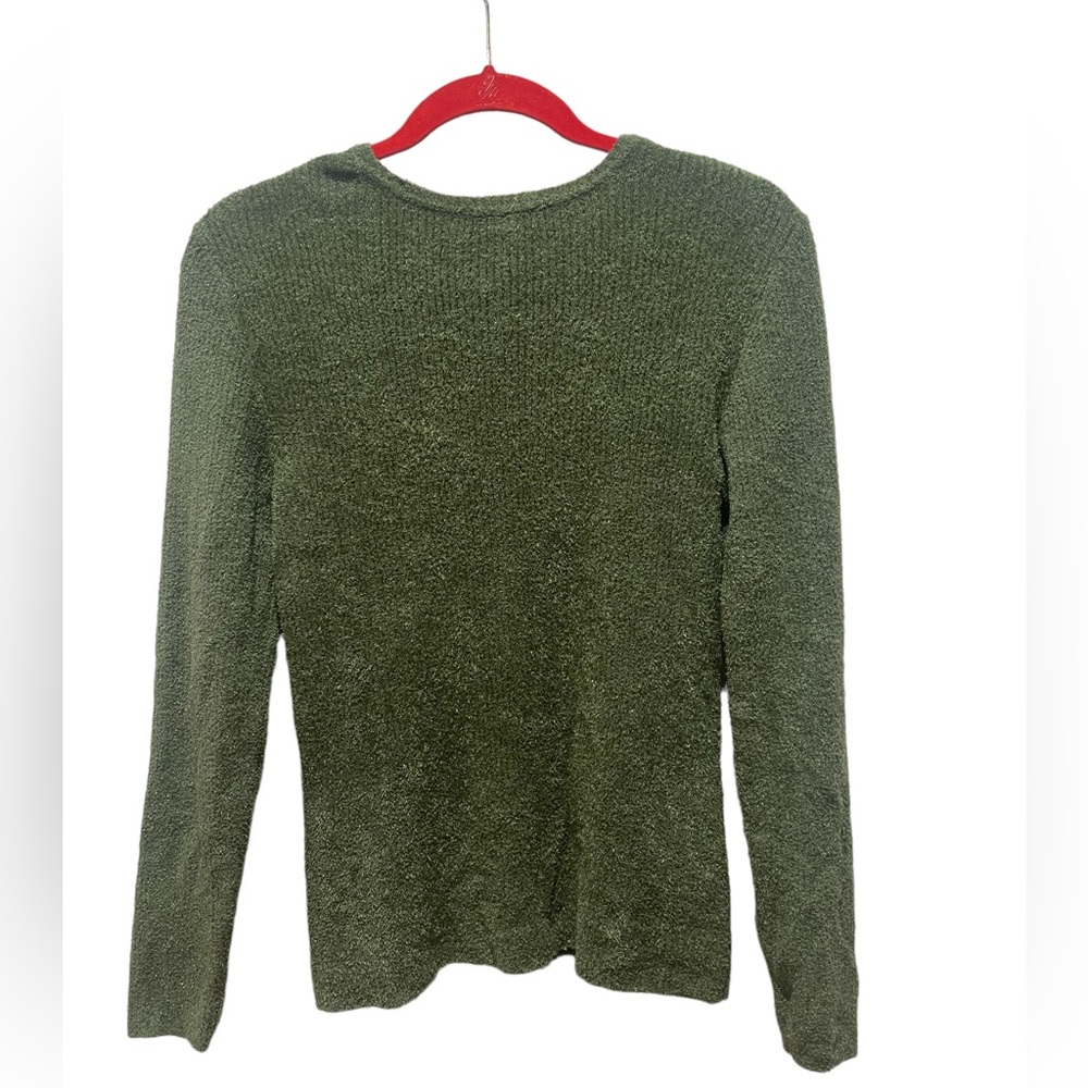 TALBOTS Chunky Knit V-Neck Chenille Sweater - Picture 5 of 5